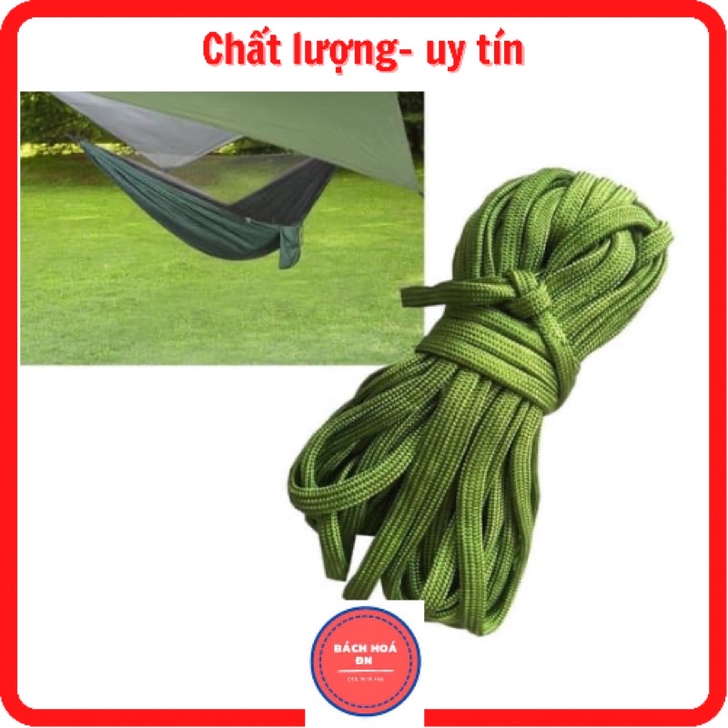 Dây dù xanh buộc đồ, lều trại, mắc võng, căng bạt (1 mét)