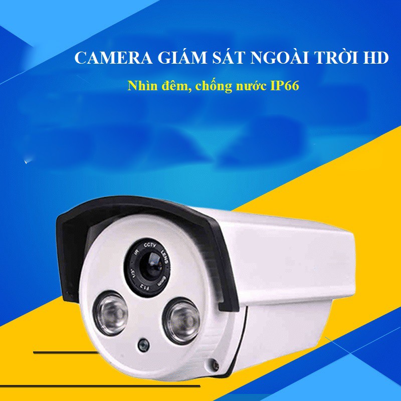 Camera Ngoài Trời HD Chống Nước IP66, Camera Chống Trộm Hồng Ngoại Quay Đêm