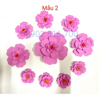 Set Bông mai - Hoa mai vàng bằng mouse dẻo 6 lớp 4 lớp 3 lớp 2 lớp dán tường - dán kiếng trang trí tết