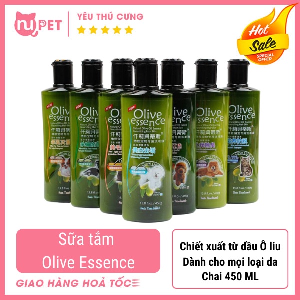 Sữa tắm OLIVE ESSENCE cho chó mèo chai 450ml