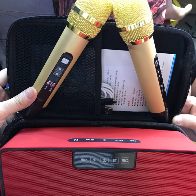 Bộ Loa và Micro hát karaoke Bluetooth ZBX-88
