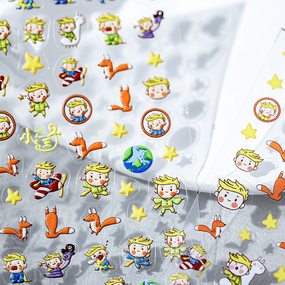 OCEANMAP Miếng Dán Trang Trí Móng Tay Tự Dính Họa Tiết Hoạt Hình Tom / Hành Tinh / Hoàng Tử /