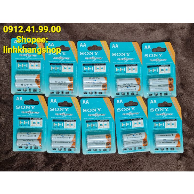 Bộ 2 Pin Sạc AA (2A) Sony CycleEnergy Dung Lượng 4600 mAh