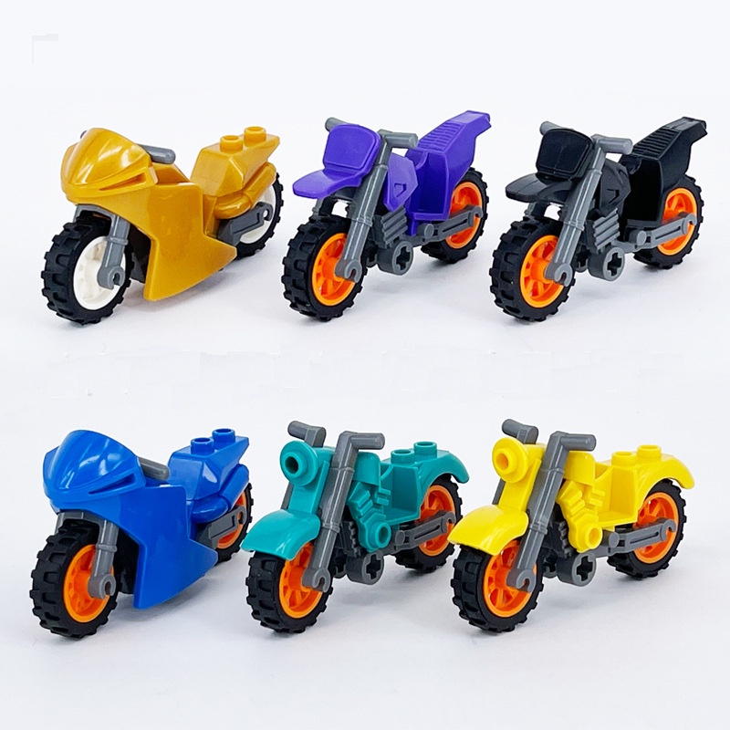 COMBO 6 Xe Moto Sắc Màu Như Hình - Đồ Chơi Lắp Ráp Xe Máy Địa Hình