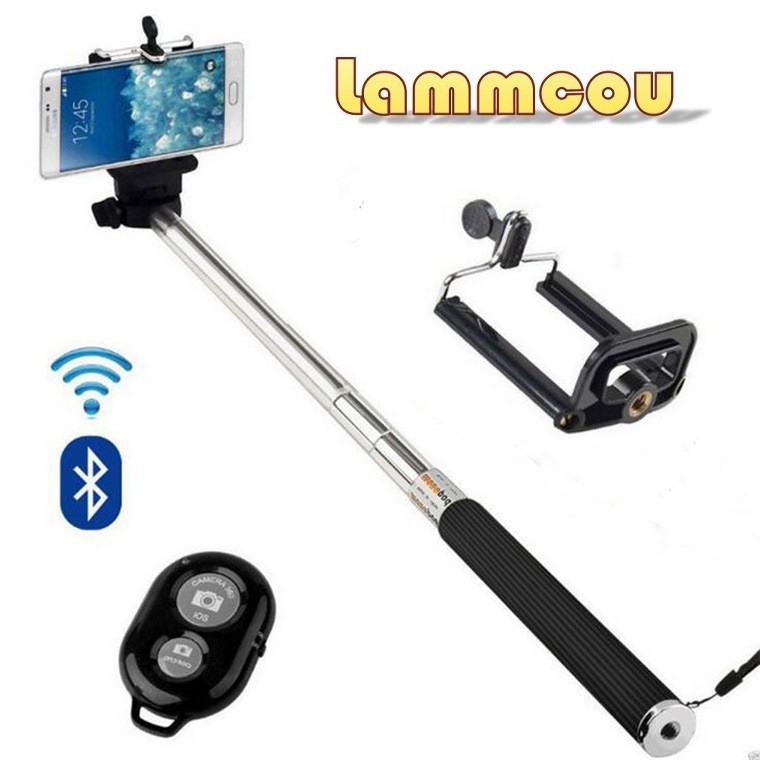 Gậy Chụp Ảnh Selfie Lammcou Có Nút Bấm Điều Khiển Từ Xa Cho Gopro Android Ios