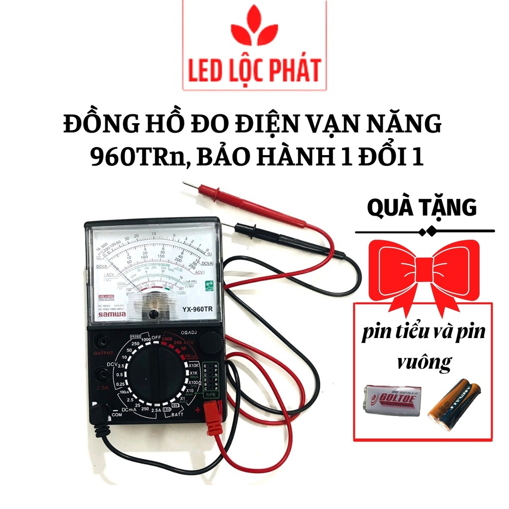 Đồng hồ đo điện vạn năng, đồng hồ VOM YX- 960TR kèm theo pin