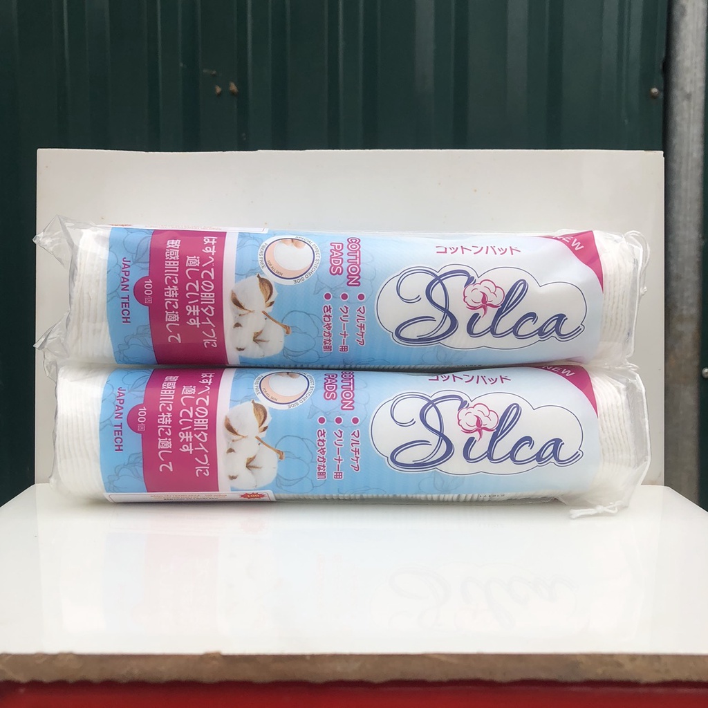 Bông tẩy trang tròn mỏng mềm mịn 100% cotton chất lượng tốt giá rẻ Silca 100 miếng