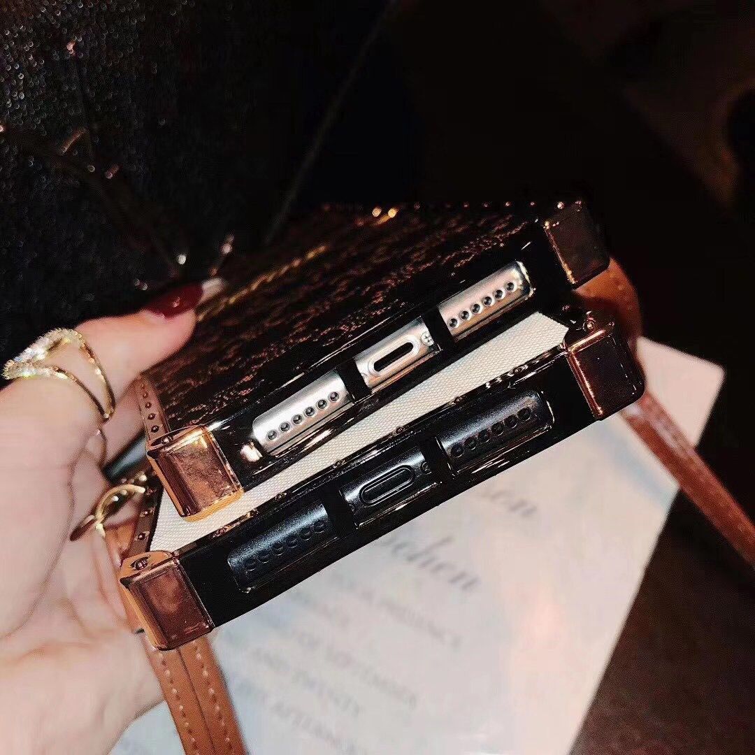 Ốp điện thoại phối da sang trọng có dây đeo cho IPhone 12Pro Max 11 pro Max X XS XR XSMAX SE 2020 7 8 Plus | BigBuy360 - bigbuy360.vn