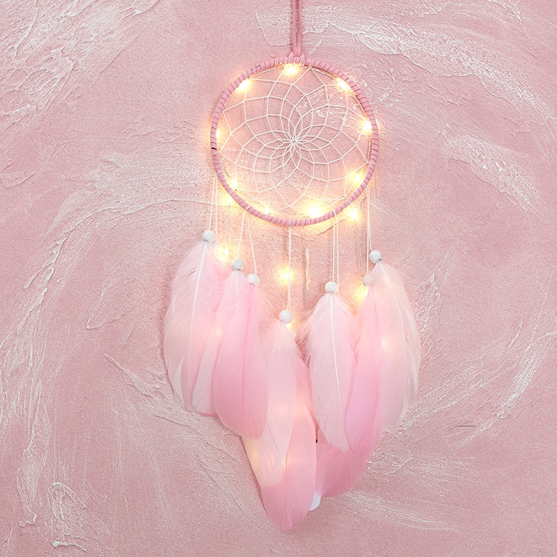 Dream catcher mini đơn giản đáng yêu trang trí cho phòng bé gái