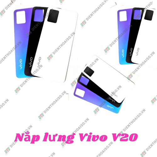 nắp lưng vivo v20 xanh tím,đen,trắng