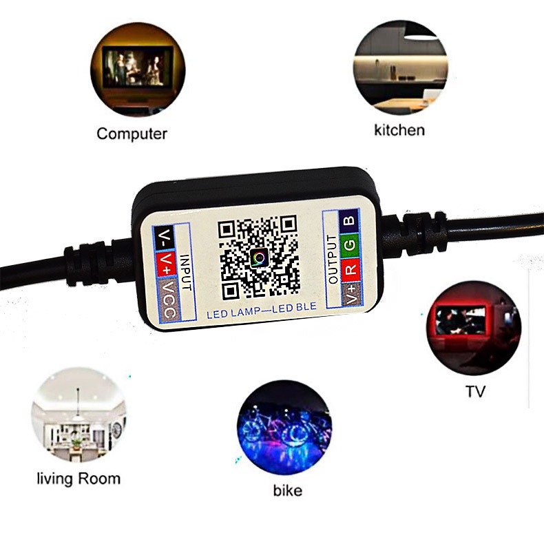 Bộ Dây Đèn LED 5050 RGB 5V IP65 IP20 Bluetooth Điều Khiển Bằng APP Chuyên Dụng