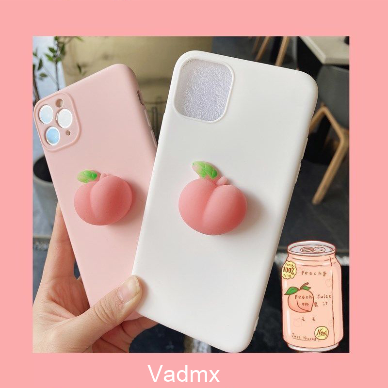 Ốp điện thoại silicon hình trái đào 3D cho Realme 6 5 Pro 5i 5s 6i 6s C3 X3 Super ZOOM X50 XT X2 Pro X C2 A1K