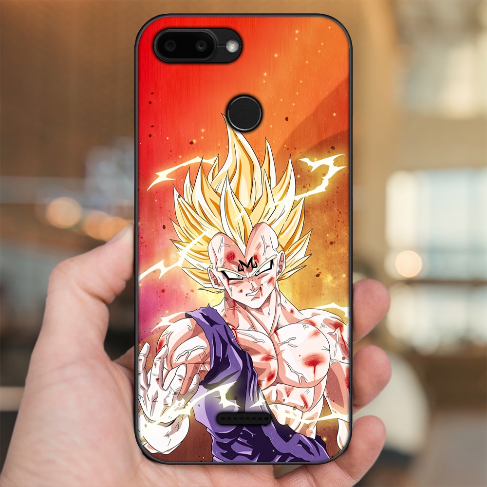 Ốp lưng Xiaomi Redmi 6 viền đen in hình Vegeta Dragon Ball