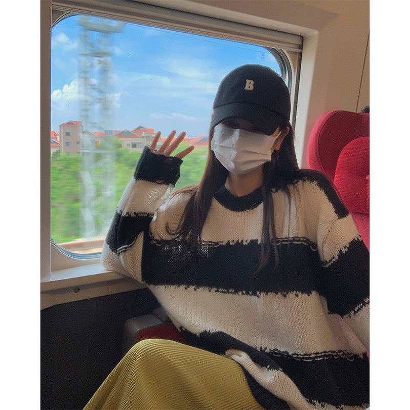 Áo len RÁCH nữ form rộng ulzzang phong cách Hàn quốc | BigBuy360 - bigbuy360.vn