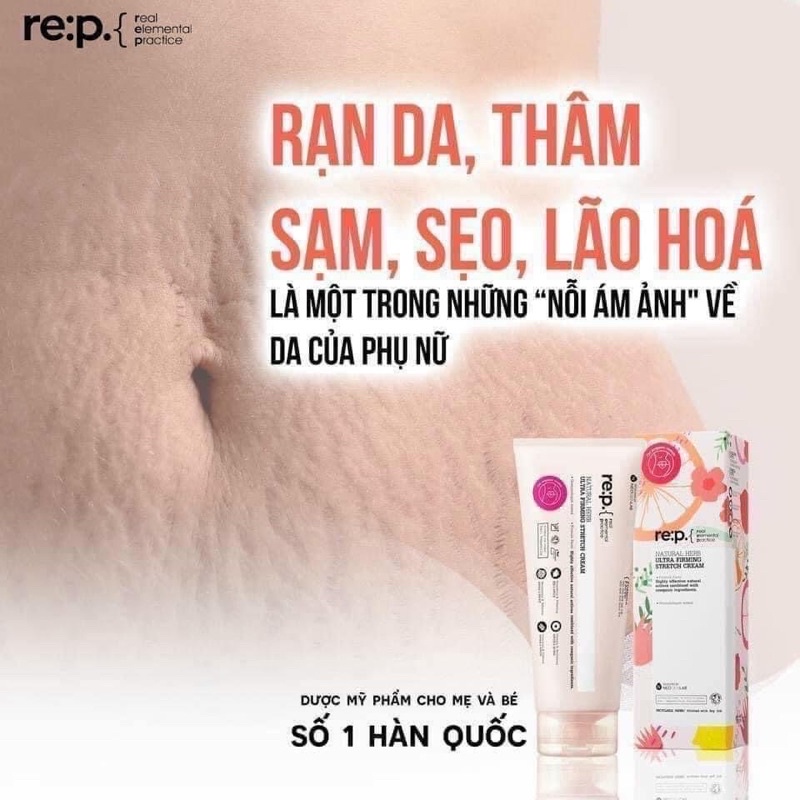 Kem Giảm Rạn, Săn Chắc Da, Làm Mờ Sẹo RE:P Natural Herb Ultra Firming Stretch Cream 200ml