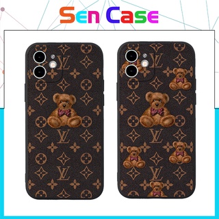 Ốp lưng iphone cạnh vuông hình gấu lv, bvc cho iphone6/6s/7/8/7plus/8plus/6plus/6splus/11/11pro//11promax..