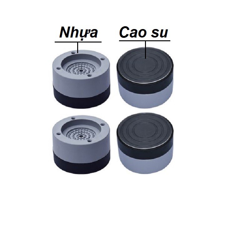 Đế chống rung máy giặt - Chân kê tủ lạnh đa năng ( set 4 miếng )