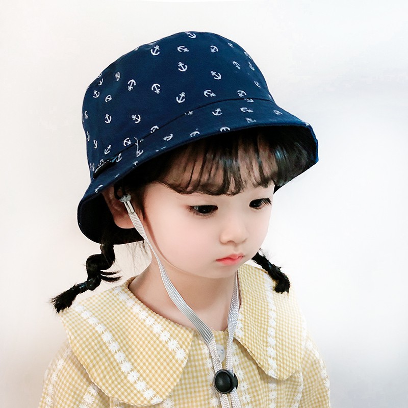 Nón rộng bành hoạ tiết sọc caro thời trang retro cho bé yêu