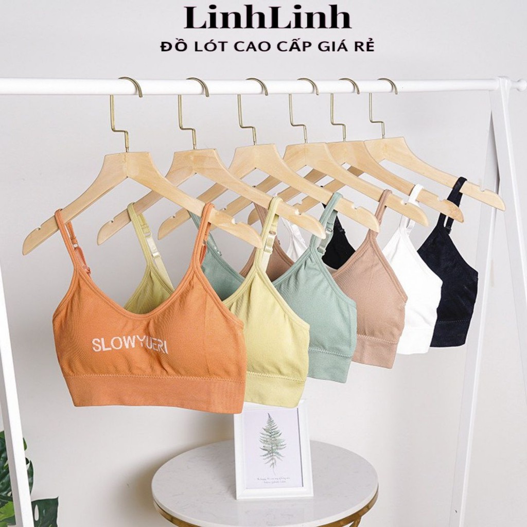 Áo Bra Tập Gym ⭐FREESHIP⭐ Áo Ngực Không Gọng - Bra Nữ 2 Dây Mút Mỏng 7701