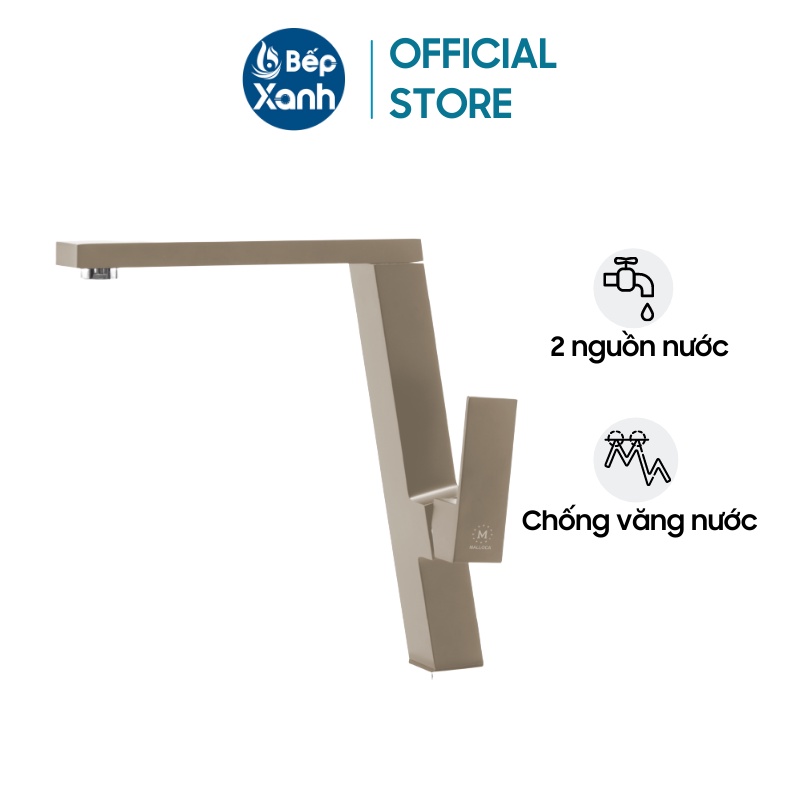 Vòi rửa chén Malloca K131BR - Đồng thau sơn giả đá - Hàng Chính Hãng