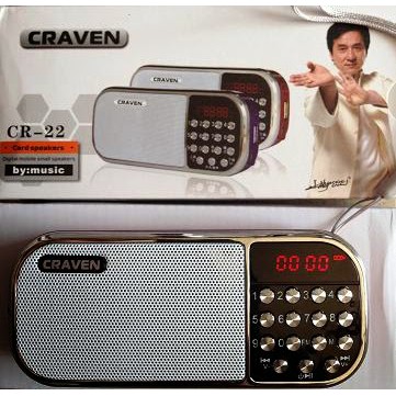 Loa mini Craven CR-22 dùng để nghe FM, chơi nhạc từ usb, thẻ nhớ