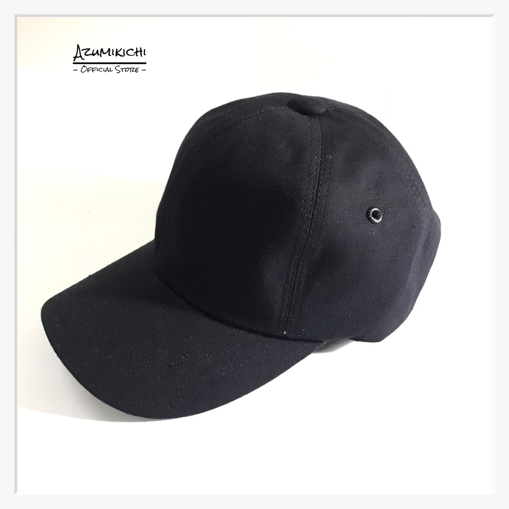 Nón kết Unisex streetwear Azumi phong cách Nhật, mũ lưỡi trai trơn đen NK-ĐEN