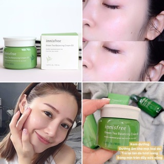 KEM DƯỠNG ẨM INNISFREE TRÀ XANH GREEN TEA BALANCING CREAM