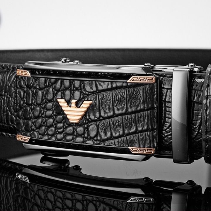 Thắt lưng nam - Dây nịt nam mặt đại bàng, da vân cá sấu sang trọng lịch lãm TL43