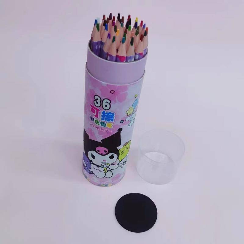Bộ 36 Bút Chì Màu Vẽ Tranh Sơn Dầu Họa Tiết Hoạt Hình Sanrio Mymelody Kuromi Cinnamoroll Chuyên Dụng Làm Quà Tặng Cho Bé