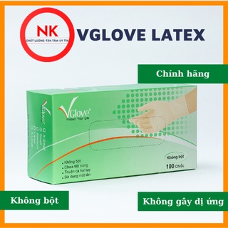 Găng Tay Y Tế  Latex Không Bột VGlove Màu Kem Cao Cấp - 100% Chính Hãng