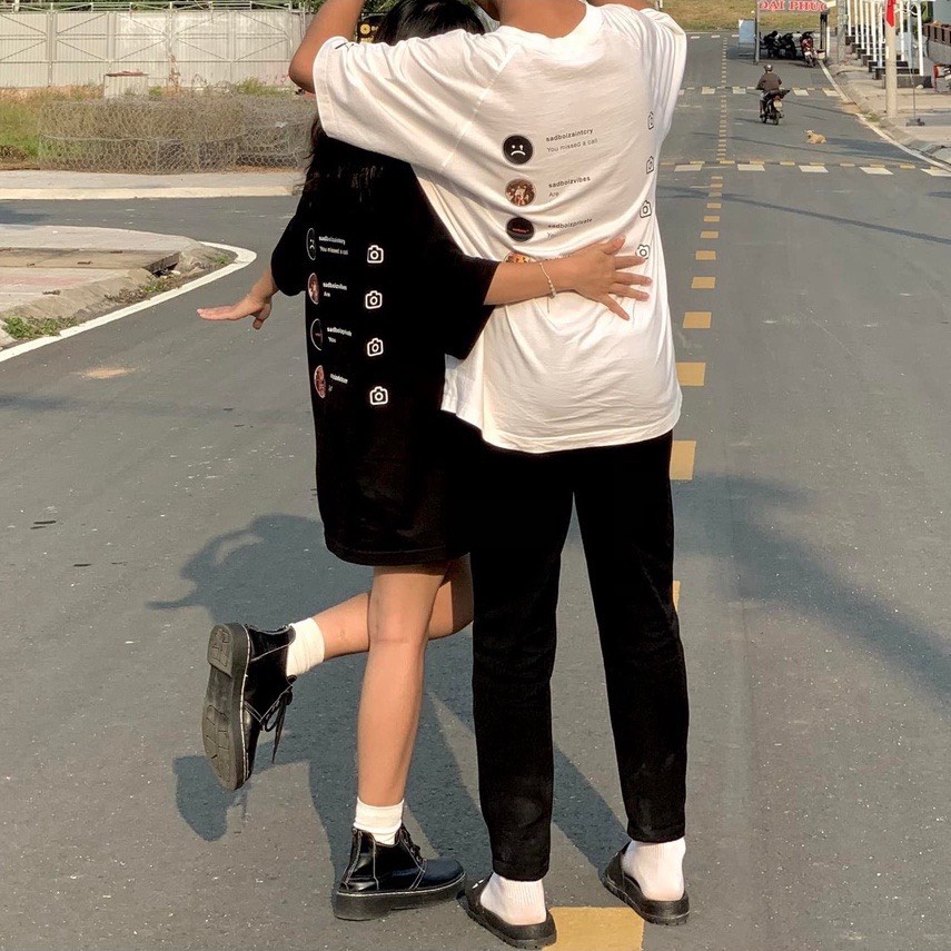 Áo Thun SADBOIZ SADTAGRAM (2) in 2 mặt- Áo phông form rộng tay lỡ phong cách Hàn Quốc phù hợp cả nam nữ cặp đôi