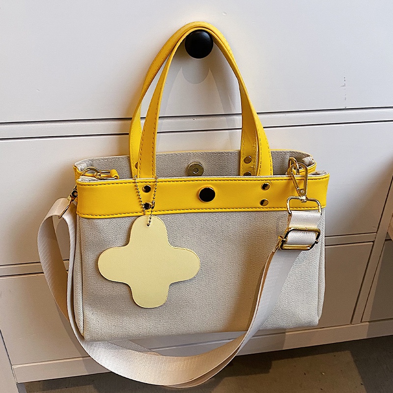 IELGY Túi Đeo Vai Vải canvas Dây Bản Rộng Phong Cách Hàn Quốc Dành Cho Nữ