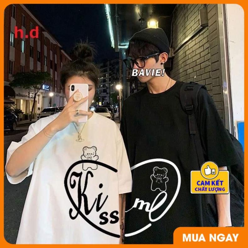 Áo đôi tim nửa KISS HD6 [ Cam kết 100% hoàn tiền nếu không đúng mẫu ]