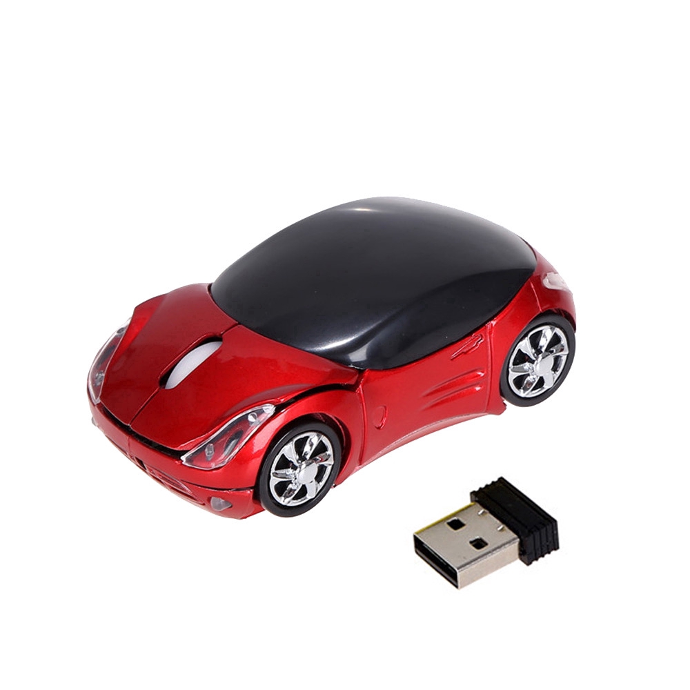 Chuột không dây hình xe hơi 3D 2.4Ghz 1600DPI kết nối giao diện USB cho máy tính/laptop