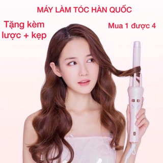 [ MẪU MỚI 2020 ] MÁY LÀM TÓC UỐN XOĂN XOAY TỰ ĐỘNG 360 VIVID & VOGUE HÀN QUỐC, TẶNG KÈM LƯỢC UỐN PHỒNG + KẸP
