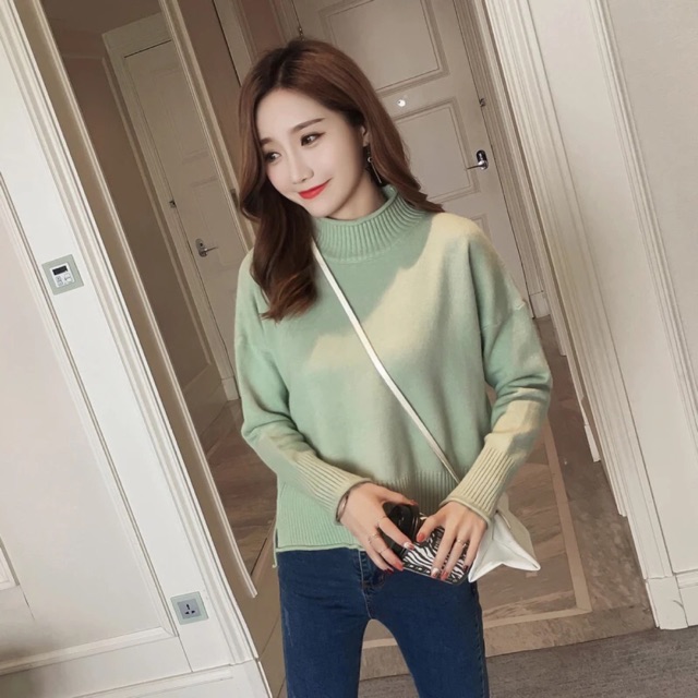Áo len cổ 3 phân