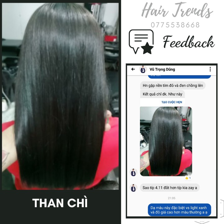 (KHÔNG TẨY) Thuốc nhuộm tóc màu THAN CHÌ tặng TRỢ DƯỠNG+HUYẾT THANH PROTEIN | BigBuy360 - bigbuy360.vn