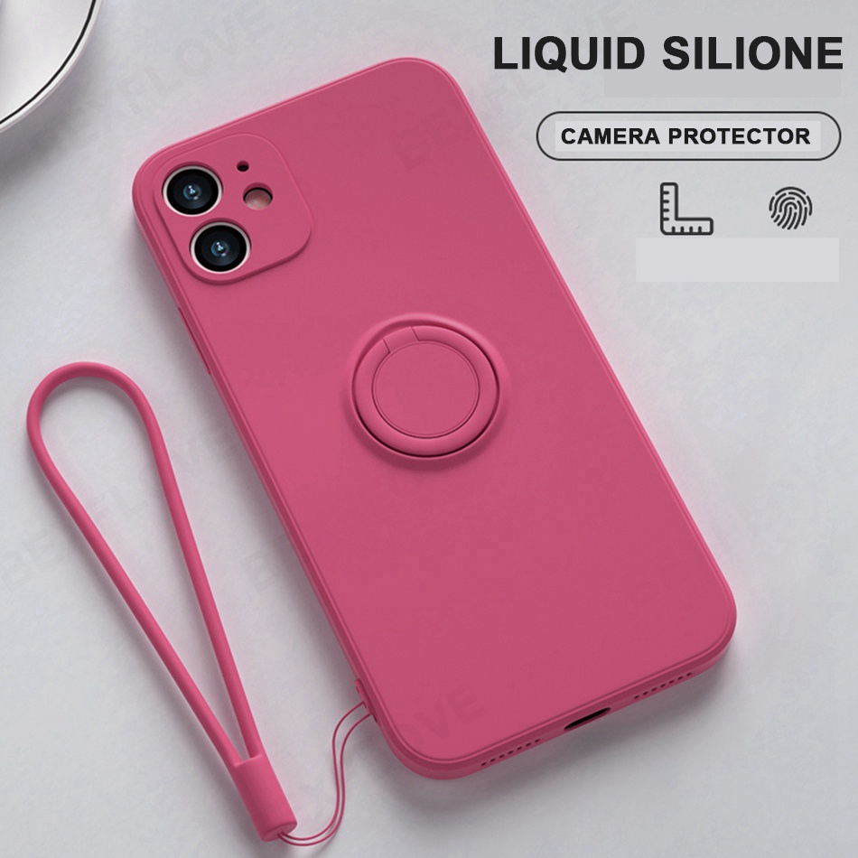 Ốp Điện Thoại Silicone Mềm Có Giá Đỡ Nam Châm Cho iPhone 14 13 12 11 Pro MAX Mini X XS MAX XR 6 6S 7 8 Plus 12Pro 13Pro