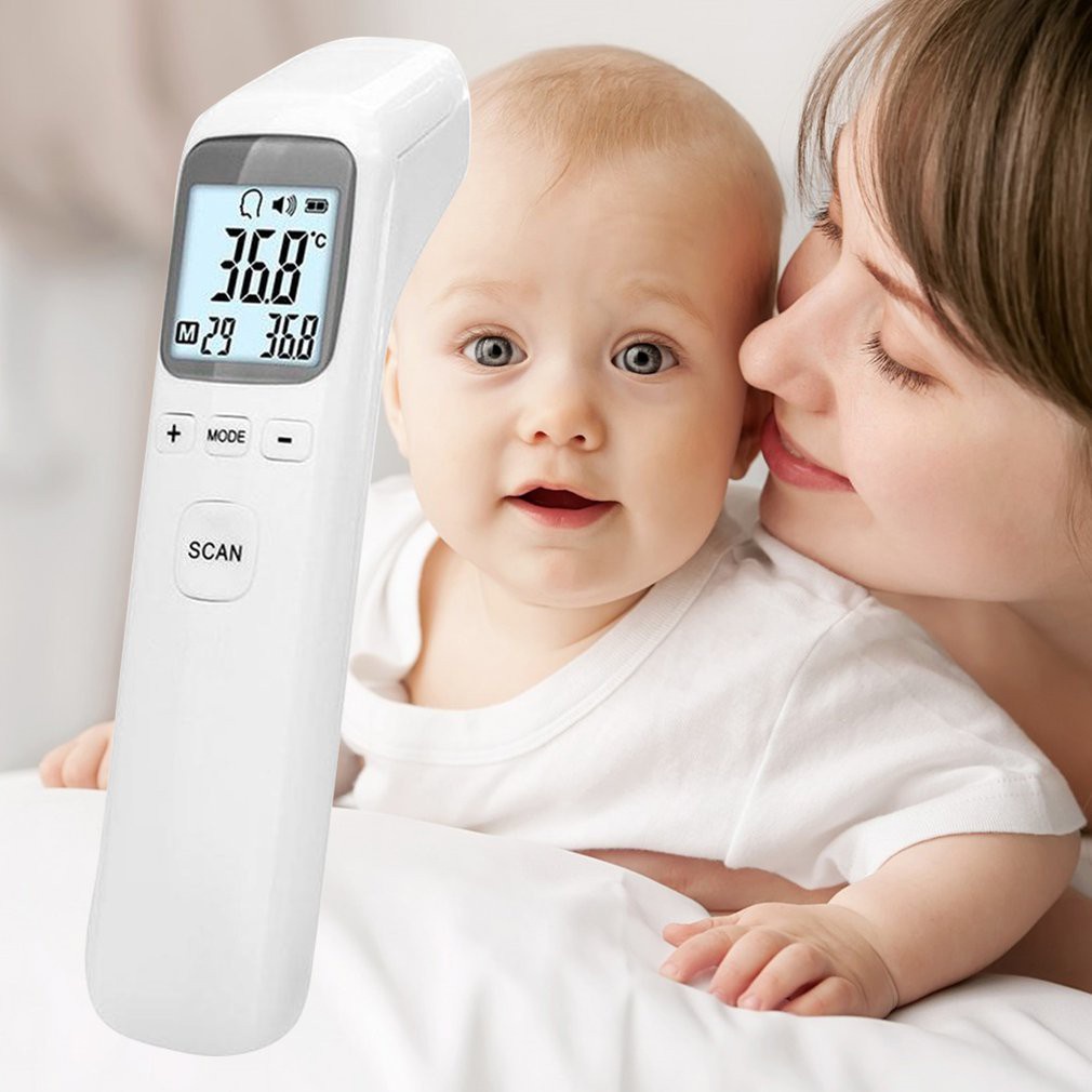 Nhiệt kế điện tử hồng ngoại cảm ứng đo trán trẻ em, người lớn đo nhanh, sai số rất nhỏ bản update 2022