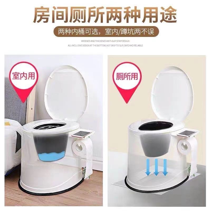 Bồn cầu phụ nữ mang thai, người già ngồi xổm, di động, ghế toilet trong nhà, nhựa, lớn, tiểu