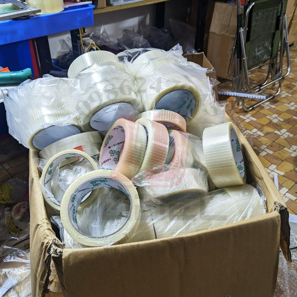 Băng dính sợi thủy tinh bản 2cm, 3cm, 4cm. Dùng dán bản lái & gia cố KIT máy bay Su27, F22, các loại mô hình rc