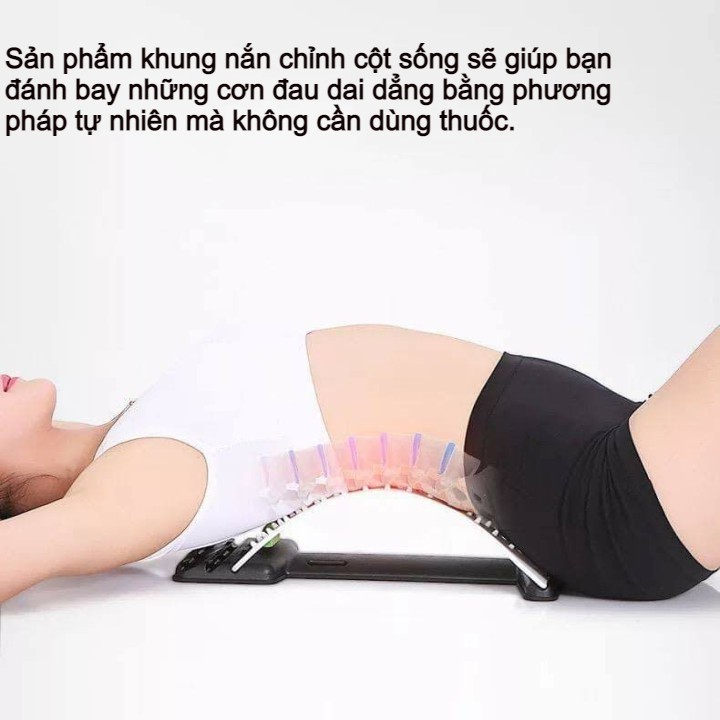 (Có video hướng dẫn)-Khung nắn chỉnh hình cột sống, dụng cụ tập lưng và máy massage lưng- Hỗ trợ điều trị nhức mỏi lưng