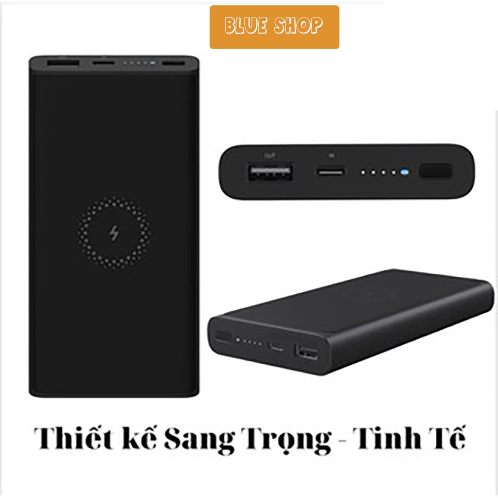 Sạc dự phòng không dây Xiaomi dung lượng 10000mAh vỏ nhôm thiết kế sang trọng , Sạc dự phòng xiaomi ,pin dự phòng 10000