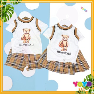 Set quần áo BBR cộc tay Bé gái Bé trai