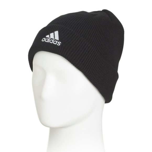 Nón len Unisex Adidas Men's Team Issue Fold Beanie Black Hat One Size