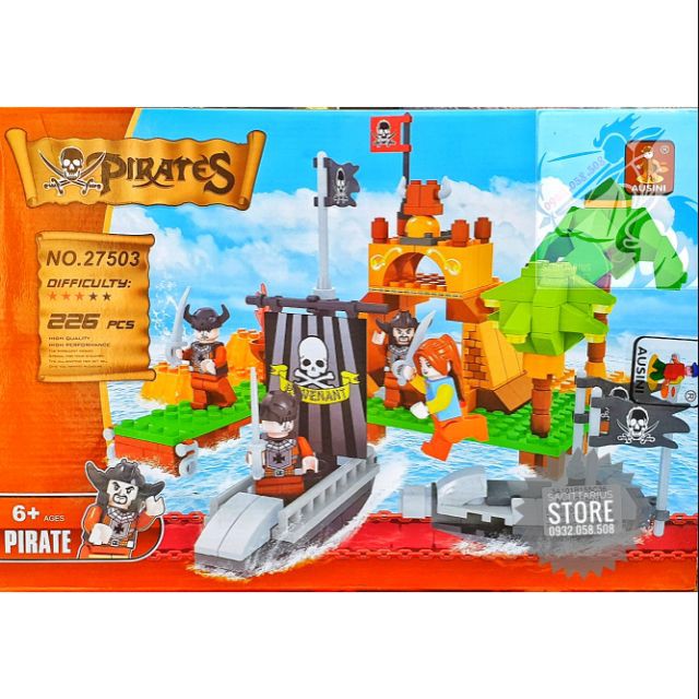 Bộ Lego Ausini Lắp Ráp Tàu Hải Tặc Pirates _ No.27503 ( 226 Mảnh )(Hàng có sẵn)