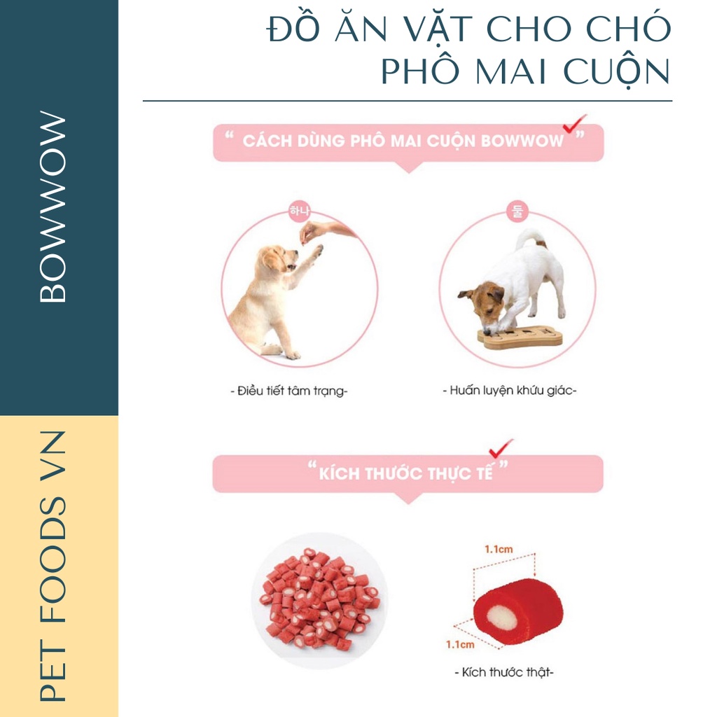 Phô mai cuộn cho chó BOWWOW 120g