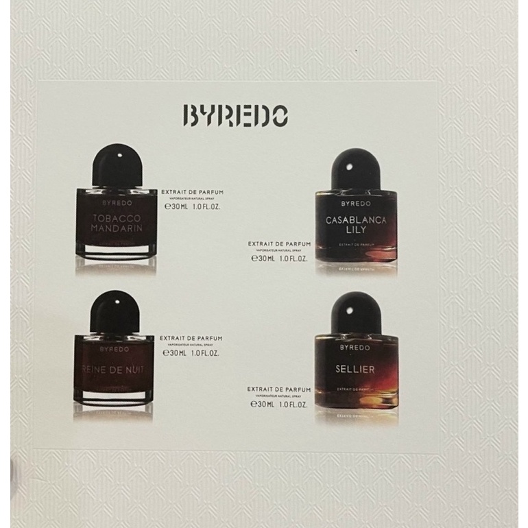Set Bộ Nước Hoa Byredo Tobacco Mandarin Night Veils mini 4 chai - 30ml/chai | Thế Giới Skin Care