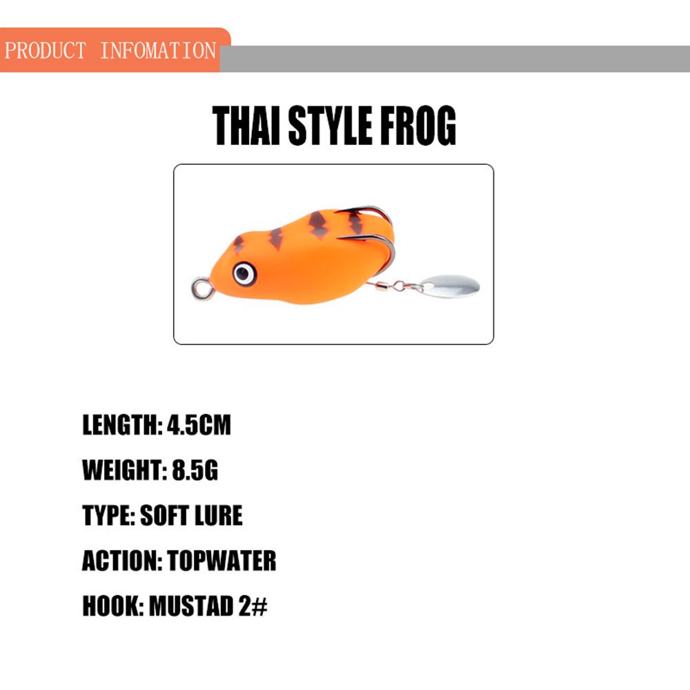 Mồi Câu Cá Giả Hình Ếch Nhiều Màu Có Móc Mềm Chuyên Dụng