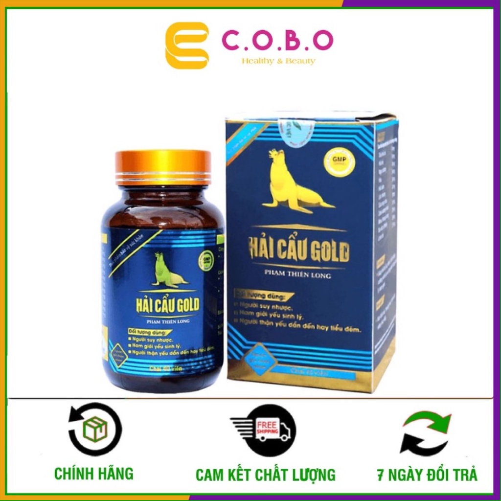 Viên Uống Hải Cẩu Gold Phạm Thiên Long hỗ trợ bổ thận, tráng dương, tăng cường sinh lực Hộp 40 viên